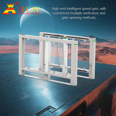Hcw Automatic Turnstile Gate Led Indicator Anti Smashing Ss304 Security Induction Channel 40w