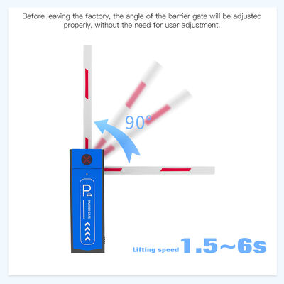 HCW 24V Adjustable Arm Speed Pole Barrier Gate with 2-6m Boom Length for High Safety Parking Control