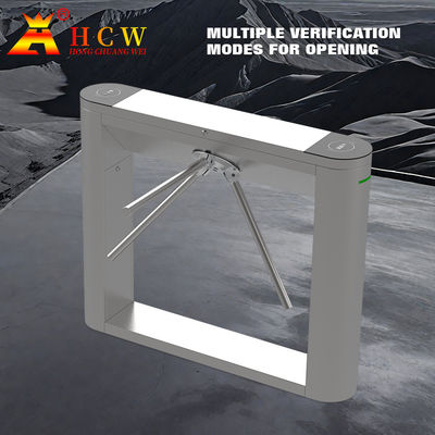HCW การรักษาความปลอดภัย Tripod Turnstile ประตูการควบคุมการเข้าถึง การรับรู้ใบหน้า Turnstile สําหรับโรงยิม พื้นที่สวยงาม