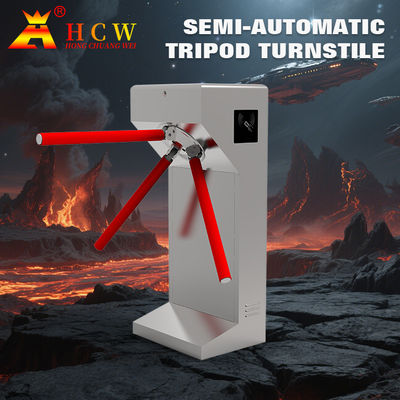 ประตูหมุนสามขาแบบอัตโนมัติเต็มรูปแบบ HCW Relay Signal 220V การจัดการอัจฉริยะ