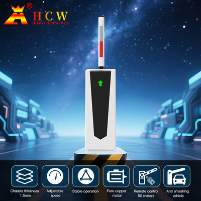 HCW Road Pole Barrier Gate Adjustable Intelligent Parking Lot Access Control Anti Smashing 