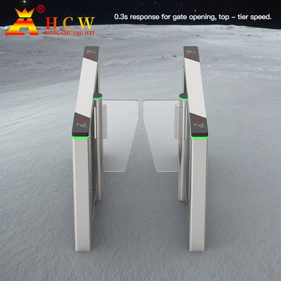 ประตูหมุน HCW Swing Barrier แบบอัตโนมัติ ควบคุมการเข้าออก ปรับได้ ป้องกันการกระแทก สำนักงาน ความปลอดภัย