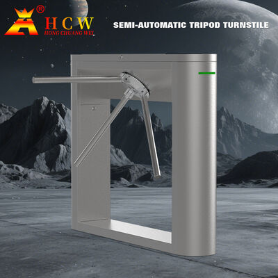 ประตูหมุน HCW Durable Barrier พร้อมความกว้างทางเดิน 550 มม. กำลังไฟ 100W และความเร็วการจราจร 20~30 คน/นาที สำหรับการควบคุมการเข้าออก