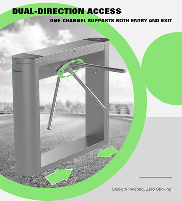 HCW Durable Barrier Turnstile Gate with 550mm Passage Width 100W Rated Power and 20~30 People/Minute Traffic Speed for Access Control