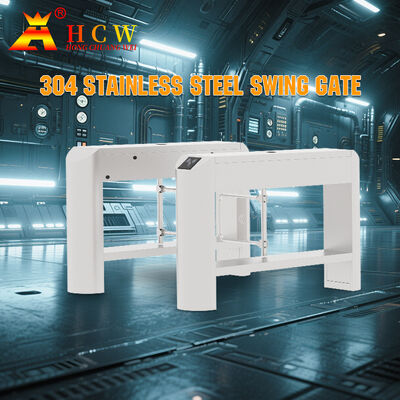 HCW Automatic Swing Barrier Turnstile Gate with 950mm Channel Width for 30–45 People/Minute and 5-Million-Cycle Lifespan