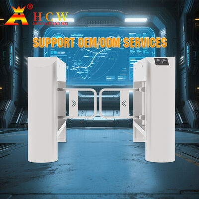 HCW Automatic Swing Barrier Turnstile Gate with 950mm Channel Width for 30–45 People/Minute and 5-Million-Cycle Lifespan
