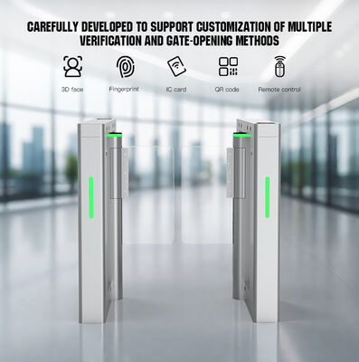 HCW Automatic Swing Barrier Turnstile with 1.0mm Thickness 304 Stainless Steel and 1400*130*965mm Compact Design for Secure Access Control