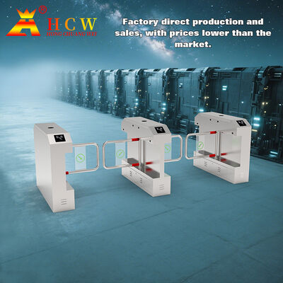 HCW High-capacity Swing Barrier Turnstile with Intelligent Recognition and Triple Anti Pinch Protection for secure access control.